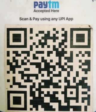 Scan to pay via UPI to 9983567789