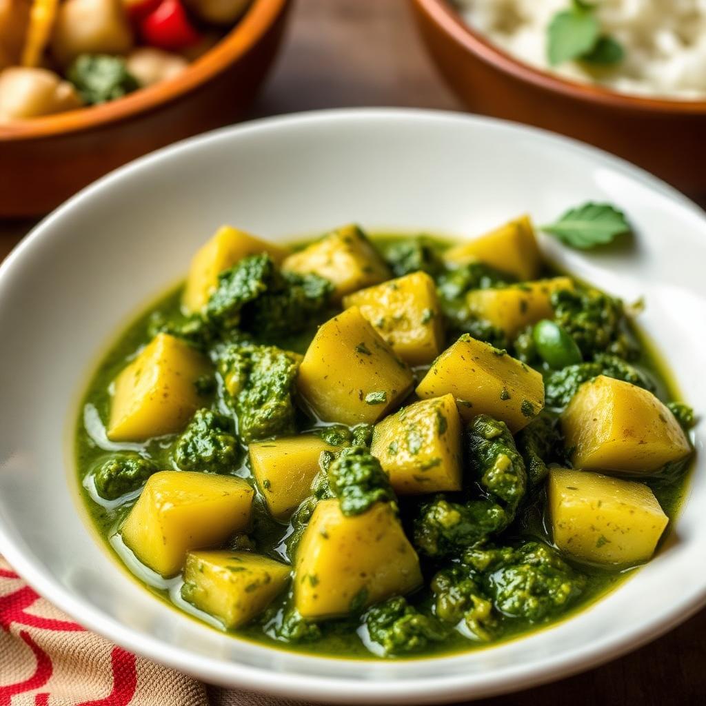 Authentic Aloo Palak at Madhuri Restaurant, Narasapuram