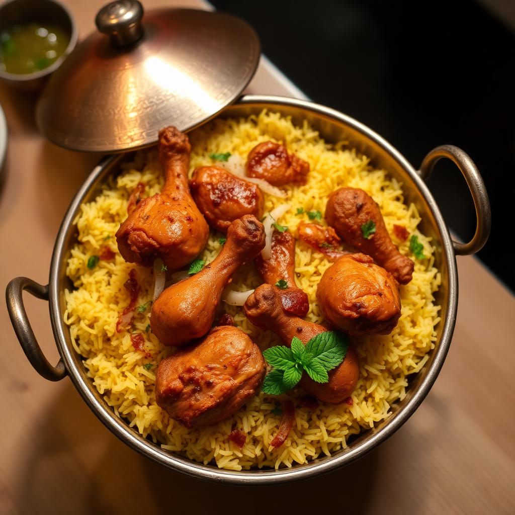 Authentic Chicken Joint Biryani at Madhuri Restaurant, Narasapuram