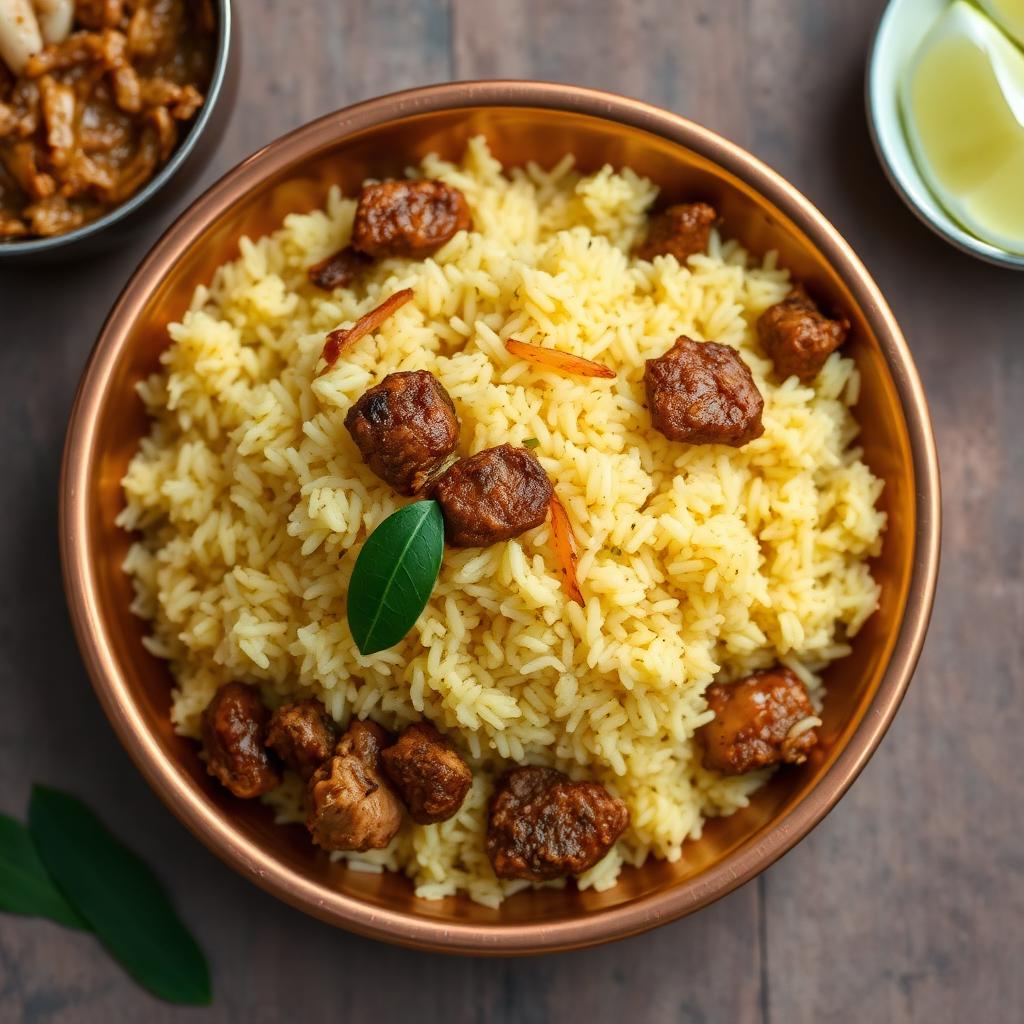 Authentic Chicken Liver Biryani at Madhuri Restaurant, Narasapuram