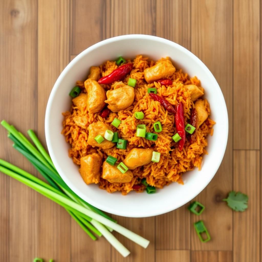 Authentic Chicken Sezwan Fried Rice at Madhuri Restaurant, Narasapuram