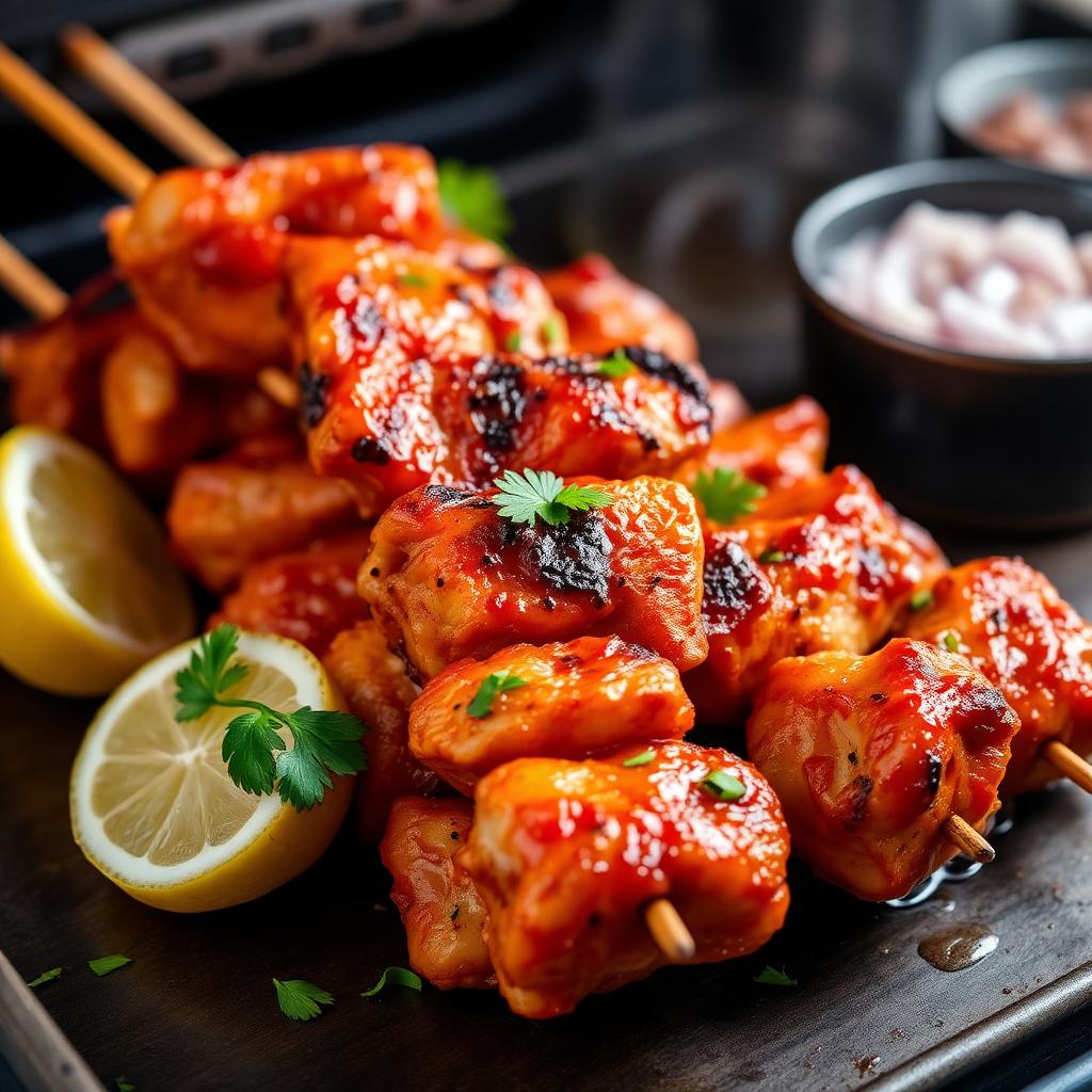 Authentic Chicken Tikka at Madhuri Restaurant, Narasapuram