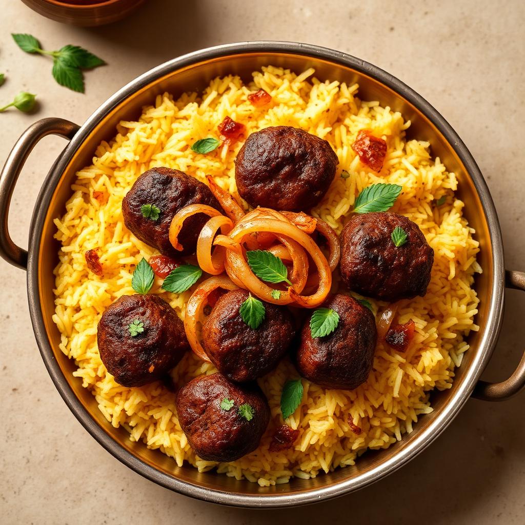 Authentic Kabab Biryani at Madhuri Restaurant, Narasapuram