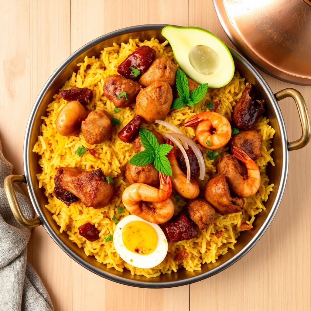 Authentic Mixed Biryani at Madhuri Restaurant, Narasapuram