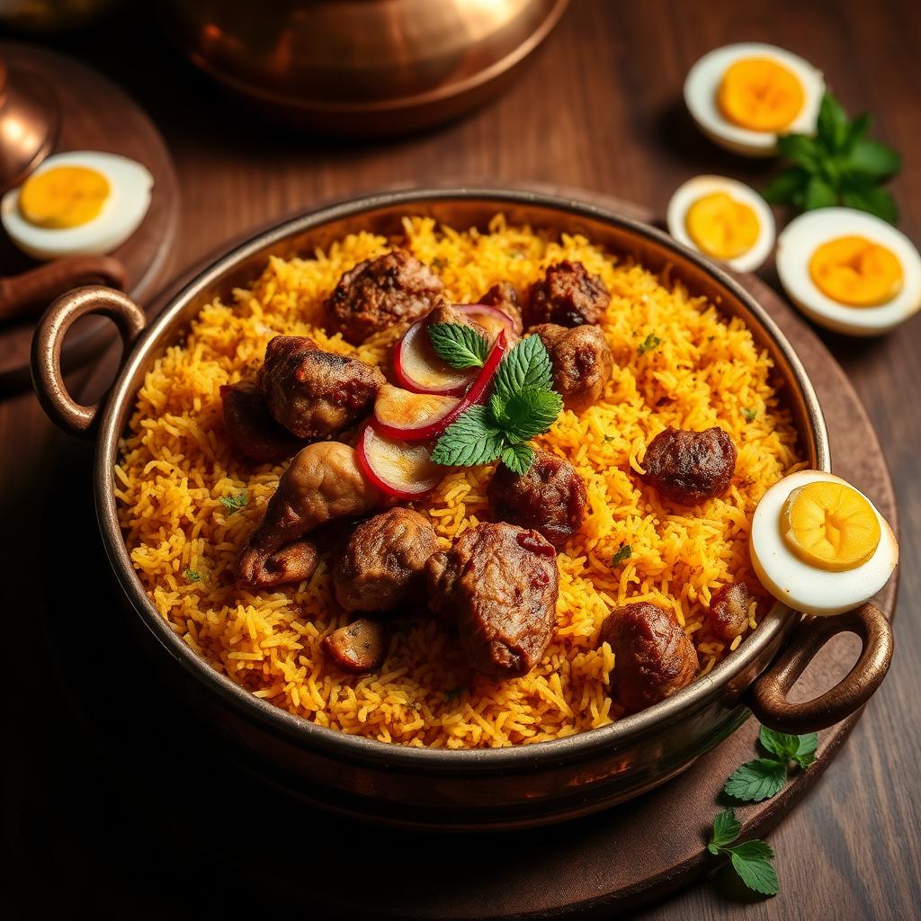 Authentic Mixed Dum Biryani at Madhuri Restaurant, Narasapuram