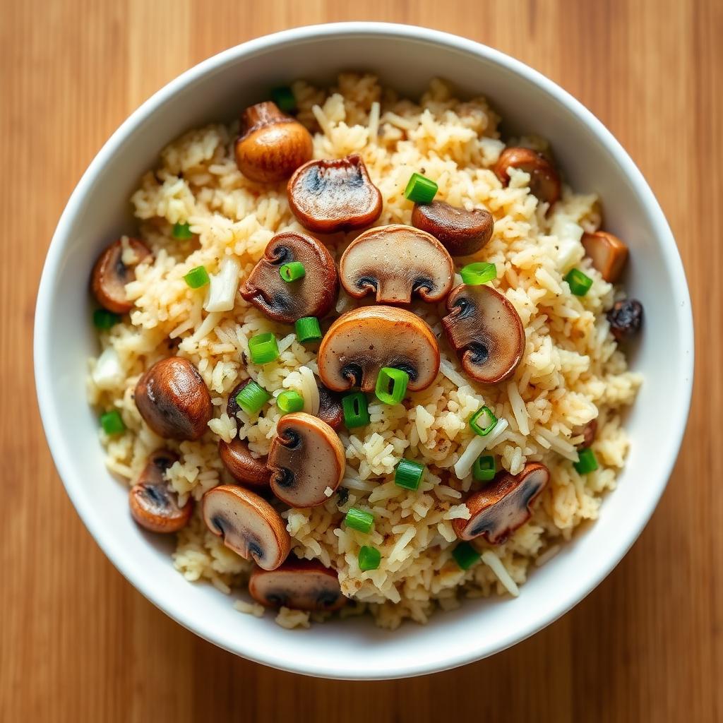 Authentic Mushroom Fried Rice at Madhuri Restaurant, Narasapuram