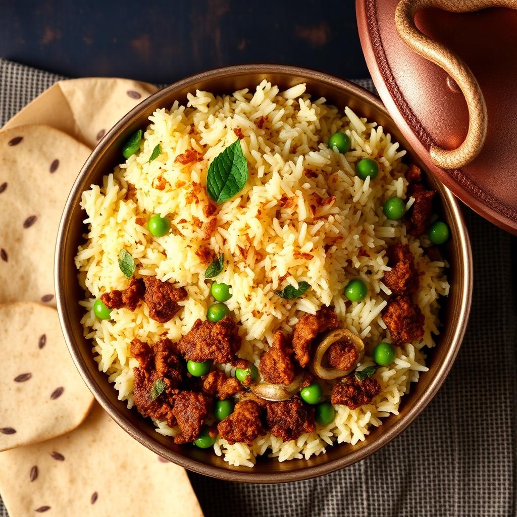 Authentic Mutton Keema Biryani at Madhuri Restaurant, Narasapuram