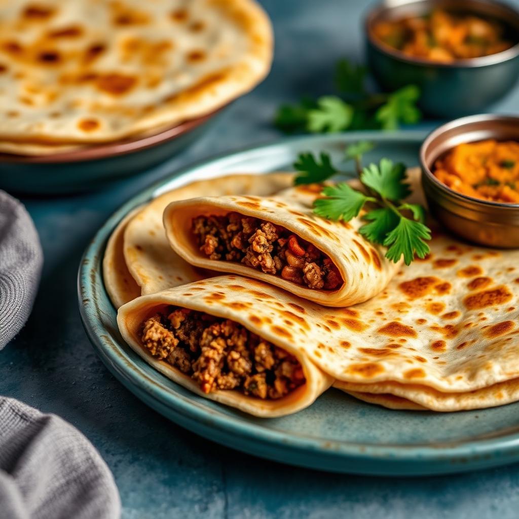 Authentic Mutton Keema Parota at Madhuri Restaurant, Narasapuram