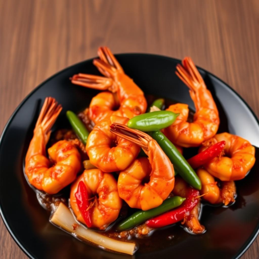 Authentic Prawns Chilly at Madhuri Restaurant, Narasapuram