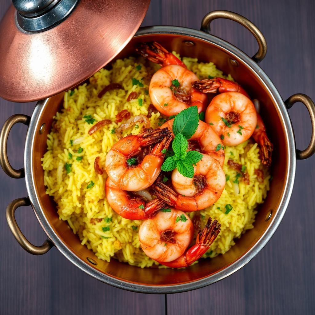 Authentic Prawns Spl Biryani at Madhuri Restaurant, Narasapuram