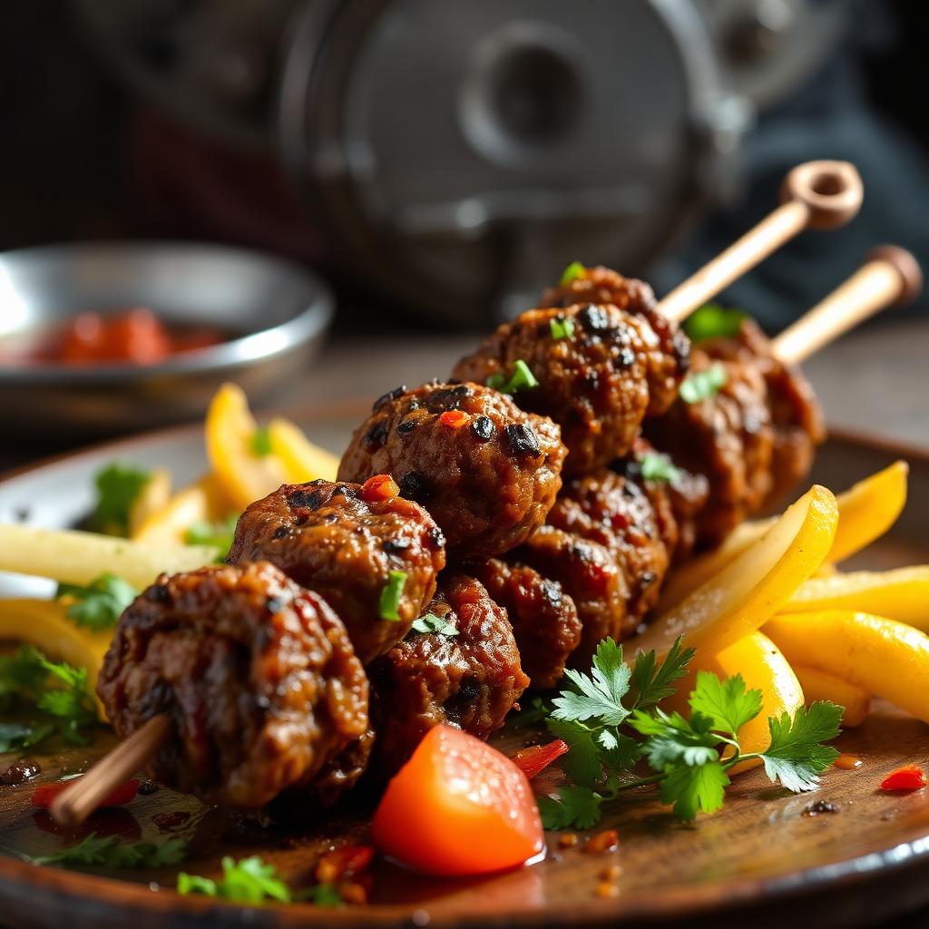Authentic See Kabab at Madhuri Restaurant, Narasapuram