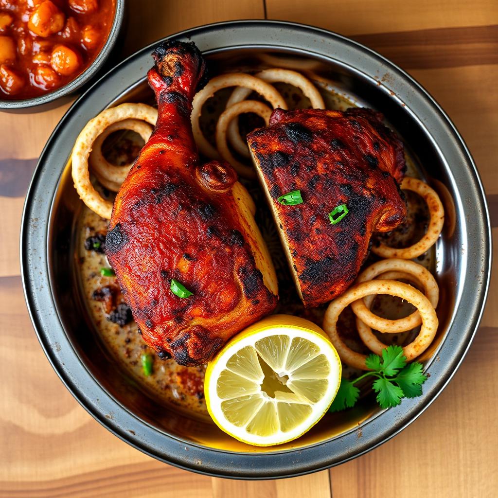 Authentic Tandoori Chicken Murgi Masala at Madhuri Restaurant, Narasapuram