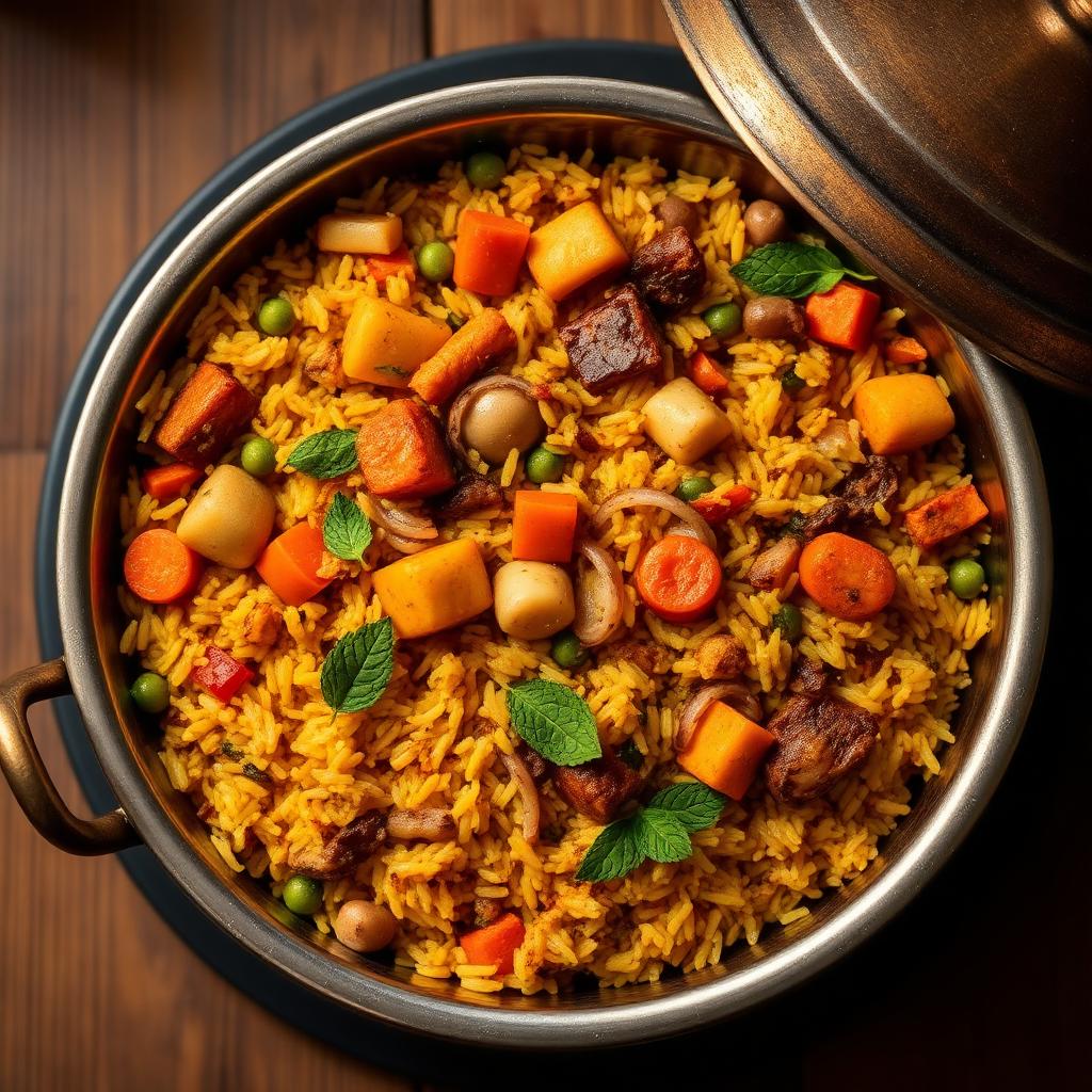 Authentic Veg Dum Biryani at Madhuri Restaurant, Narasapuram