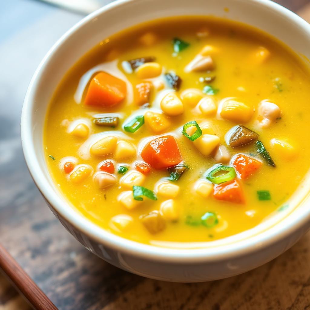 Authentic Veg Sweet Corn Soup at Madhuri Restaurant, Narasapuram